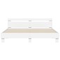 vidaXL Estructura de cama cabecero y luces LED blanca 160x200 cm