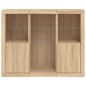 vidaXL Aparador con luz LED 3 piezas madera de ingeniería roble sonoma vidaXL Aparador con luz LED 3 piezas madera de ingeniería roble sonoma