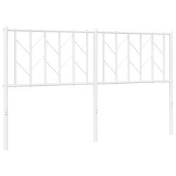 vidaXL Cabecero de metal blanco 150 cm