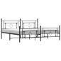 vidaXL Estructura de cama cabecero y pie de cama metal negro 193x203cm vidaXL Estructura de cama cabecero y pie de cama metal negro 193x203cm