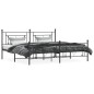 vidaXL Estructura de cama cabecero y pie de cama metal negro 193x203cm vidaXL Estructura de cama cabecero y pie de cama metal negro 193x203cm