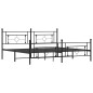 vidaXL Estructura de cama cabecero y pie de cama metal negro 193x203cm vidaXL Estructura de cama cabecero y pie de cama metal negro 193x203cm