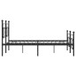 vidaXL Estructura de cama cabecero y pie de cama metal negro 193x203cm vidaXL Estructura de cama cabecero y pie de cama metal negro 193x203cm