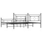 vidaXL Estructura de cama cabecero y pie de cama metal negro 193x203cm vidaXL Estructura de cama cabecero y pie de cama metal negro 193x203cm