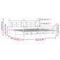 vidaXL Estructura de cama cabecero y pie de cama metal negro 193x203cm vidaXL Estructura de cama cabecero y pie de cama metal negro 193x203cm