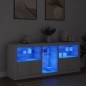 vidaXL Aparador con luces LED blanco 162x37x67 cm vidaXL Aparador con luces LED blanco 162x37x67 cm