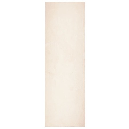 vidaXL Alfombra de pelo corto suave lavable HUARTE beige 80x250 cm