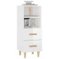 vidaXL Aparador de madera contrachapada blanco brillante 34,5x34x90 cm vidaXL Aparador de madera contrachapada blanco brillante 34,5x34x90 cm