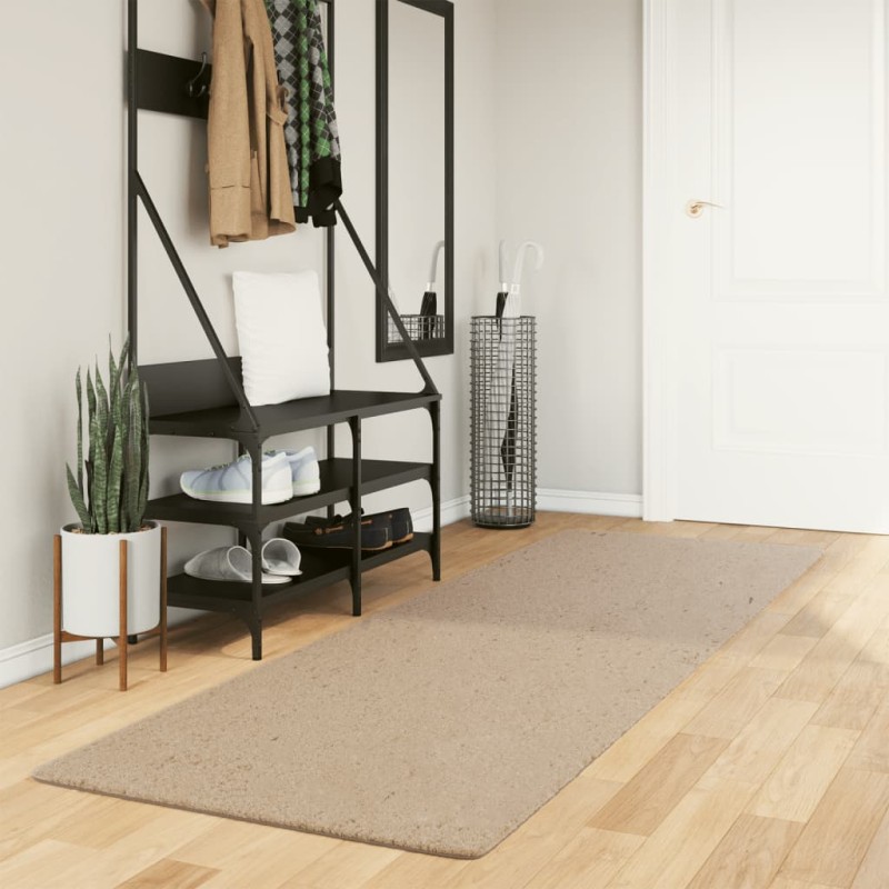 vidaXL Alfombra de pelo corto suave lavable HUARTE arena 80x250 cm vidaXL Alfombra de pelo corto suave lavable HUARTE arena 80x250 cm