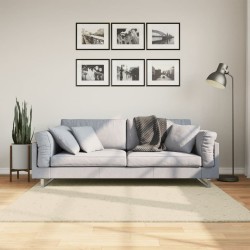 vidaXL Alfombra de pelo corto suave lavable HUARTE crema 160x160 cm