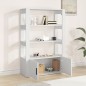 vidaXL Aparador de madera contrachapada blanco 80x30x119,5 cm vidaXL Aparador de madera contrachapada blanco 80x30x119,5 cm