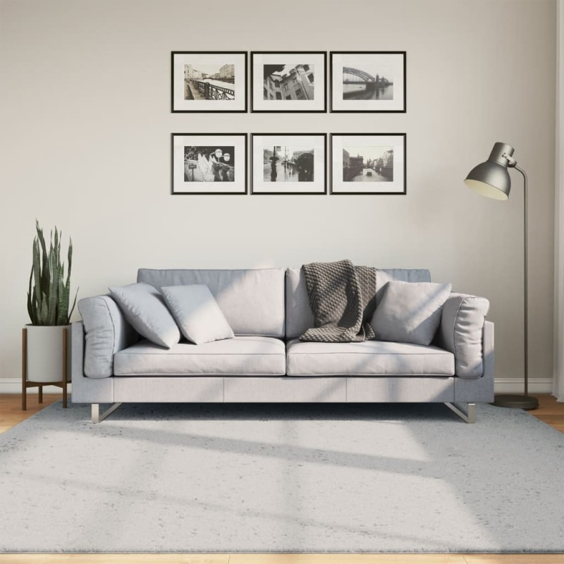 vidaXL Alfombra de pelo corto suave lavable HUARTE gris 200x200 cm vidaXL Alfombra de pelo corto suave lavable HUARTE gris 200x200 cm