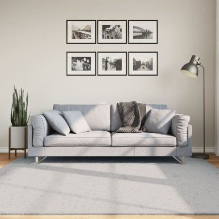 vidaXL Alfombra de pelo corto suave lavable HUARTE gris 200x200 cm