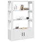 vidaXL Aparador de madera contrachapada blanco 80x30x119,5 cm vidaXL Aparador de madera contrachapada blanco 80x30x119,5 cm