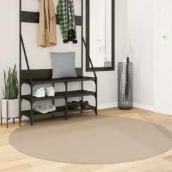 vidaXL Alfombra de pelo corto suave lavable HUARTE arena Ø 160 cm