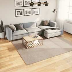 vidaXL Alfombra de pelo corto suave lavable HUARTE arena 240x240 cm