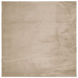 vidaXL Alfombra de pelo corto suave lavable HUARTE arena 240x240 cm