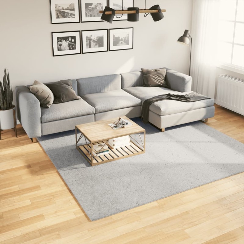 vidaXL Alfombra de pelo corto suave lavable HUARTE gris 240x240 cm vidaXL Alfombra de pelo corto suave lavable HUARTE gris 240x240 cm