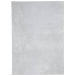 vidaXL Alfombra de pelo corto suave lavable HUARTE gris 140x200 cm