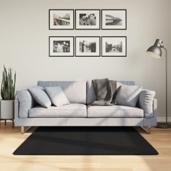 vidaXL Alfombra de pelo corto suave lavable HUARTE negro 120x120 cm
