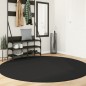 vidaXL Alfombra de pelo corto suave lavable HUARTE negro Ø 200 cm vidaXL Alfombra de pelo corto suave lavable HUARTE negro Ø 200 cm