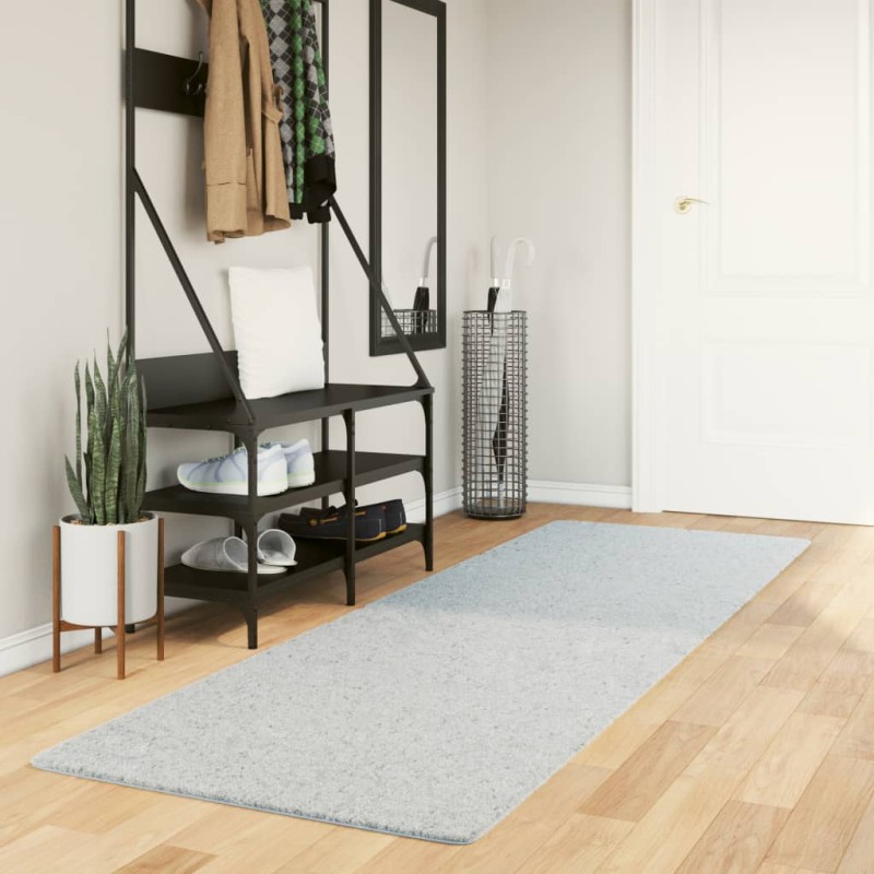 vidaXL Alfombra de pelo corto suave lavable HUARTE azul 80x250 cm vidaXL Alfombra de pelo corto suave lavable HUARTE azul 80x250 cm