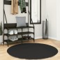 vidaXL Alfombra de pelo corto suave lavable HUARTE negro Ø 120 cm vidaXL Alfombra de pelo corto suave lavable HUARTE negro Ø 120 cm