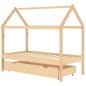 vidaXL Estructura de cama infantil con cajón madera de pino 80x160 cm vidaXL Estructura de cama infantil con cajón madera de pino 80x160 cm