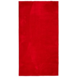 vidaXL Alfombra de pelo corto suave lavable HUARTE rojo 80x150 cm