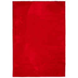 vidaXL Alfombra de pelo corto suave lavable HUARTE rojo 140x200 cm