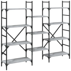 vidaXL Estantería madera de ingeniería gris Sonoma 160x28,5x136,5 cm