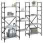 vidaXL Estantería madera de ingeniería gris Sonoma 160x28,5x136,5 cm vidaXL Estantería madera de ingeniería gris Sonoma 160x28,5x136,5 cm