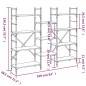 vidaXL Estantería madera de ingeniería gris Sonoma 160x28,5x136,5 cm vidaXL Estantería madera de ingeniería gris Sonoma 160x28,5x136,5 cm