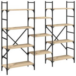 vidaXL Estantería madera de ingeniería roble Sonoma 160x28,5x136,5 cm