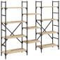 vidaXL Estantería madera de ingeniería roble Sonoma 160x28,5x136,5 cm vidaXL Estantería madera de ingeniería roble Sonoma 160x28,5x136,5 cm
