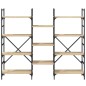 vidaXL Estantería madera de ingeniería roble Sonoma 160x28,5x136,5 cm vidaXL Estantería madera de ingeniería roble Sonoma 160x28,5x136,5 cm