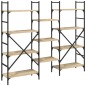 vidaXL Estantería madera de ingeniería roble Sonoma 160x28,5x136,5 cm vidaXL Estantería madera de ingeniería roble Sonoma 160x28,5x136,5 cm