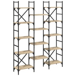 vidaXL Estantería madera de ingeniería roble Sonoma 127,5x28,5x172,5cm
