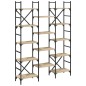 vidaXL Estantería madera de ingeniería roble Sonoma 127,5x28,5x172,5cm vidaXL Estantería madera de ingeniería roble Sonoma 127,5x28,5x172,5cm