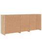 vidaXL Aparador con luces LED roble Sonoma 181,5x37x67 cm vidaXL Aparador con luces LED roble Sonoma 181,5x37x67 cm