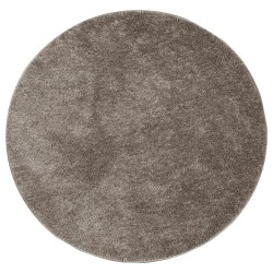 vidaXL Alfombra pelo largo aspecto brillante ISTAN gris Ø 80 cm