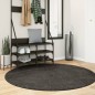 vidaXL Alfombra pelo largo aspecto brillante ISTAN antracita Ø 160 cm vidaXL Alfombra pelo largo aspecto brillante ISTAN antracita Ø 160 cm