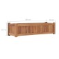 vidaXL Arriate elevado madera maciza de teca 100x30x25 cm vidaXL Arriate elevado madera maciza de teca 100x30x25 cm