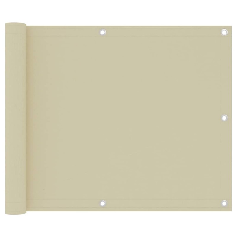  vidaXL Toldo para balcón tela oxford crema 75x300 cm