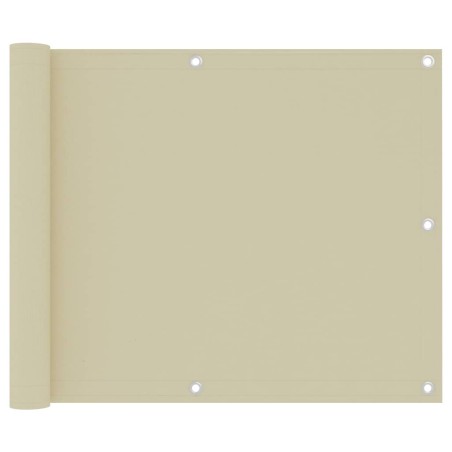 vidaXL Toldo para balcón tela oxford crema 75x300 cm