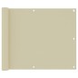  vidaXL Toldo para balcón tela oxford crema 75x300 cm