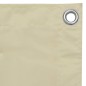  vidaXL Toldo para balcón tela oxford crema 75x300 cm