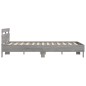 vidaXL Estructura de cama cabecero y luces LED gris Sonoma 140x200 cm vidaXL Estructura de cama cabecero y luces LED gris Sonoma 140x200 cm