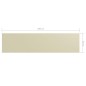  vidaXL Toldo para balcón tela oxford crema 75x300 cm