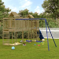 vidaXL Parque infantil de exterior madera de pino impregnada